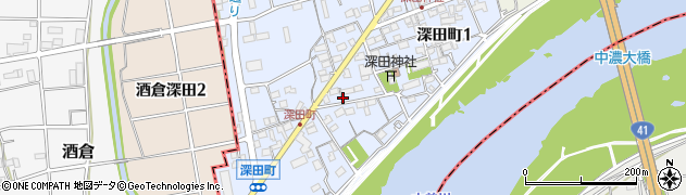 岐阜県美濃加茂市深田町周辺の地図