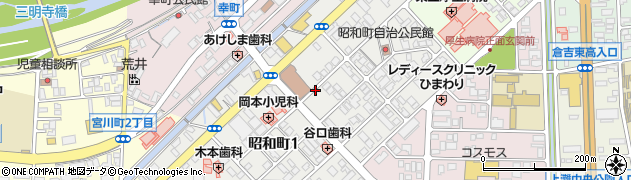 鳥取県倉吉市昭和町周辺の地図
