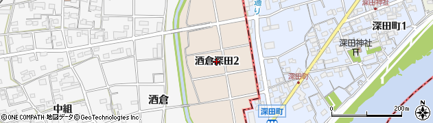 岐阜県坂祝町（加茂郡）酒倉深田周辺の地図