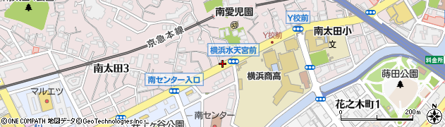 神奈川県横浜市南区南太田周辺の地図