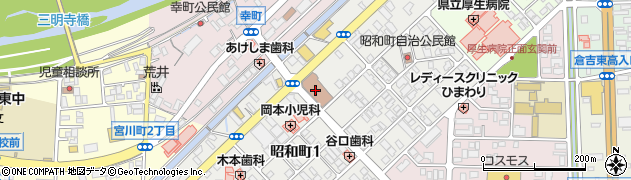 倉吉郵便局周辺の地図