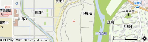 岐阜県岐阜市下尻毛周辺の地図