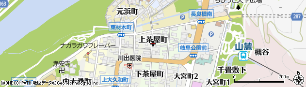 岐阜県岐阜市上茶屋町周辺の地図