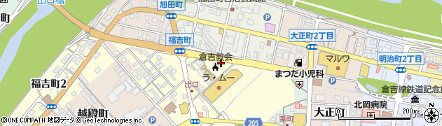 鳥取県倉吉市福吉町周辺の地図