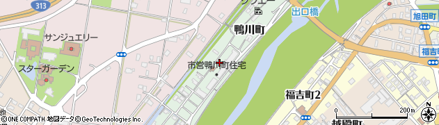 鳥取県倉吉市鴨川町周辺の地図
