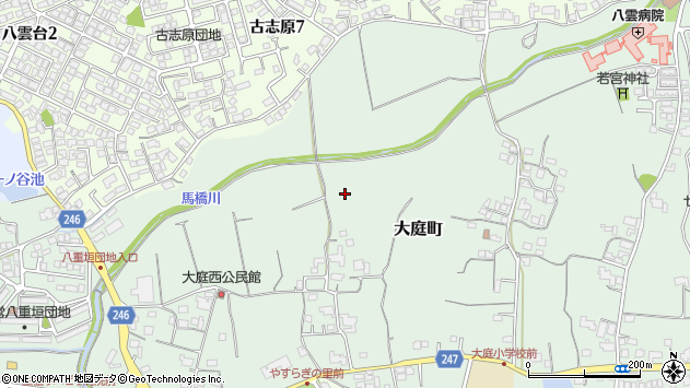 〒690-0033 島根県松江市大庭町の地図