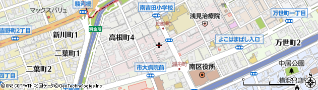 神奈川県横浜市南区白妙町周辺の地図