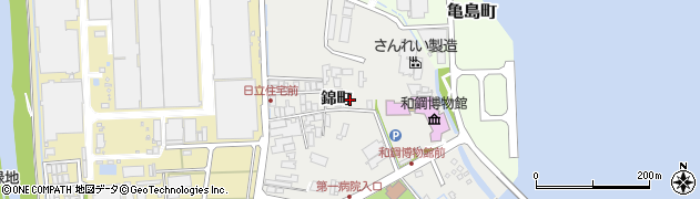 島根県安来市安来町（錦町）周辺の地図