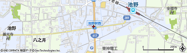 池野駅西周辺の地図