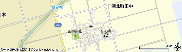 滋賀県長浜市湖北町田中周辺の地図
