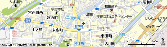 島根県出雲市平田町市場周辺の地図