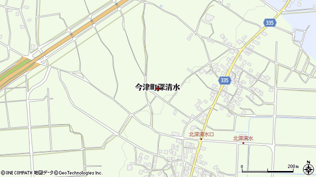 〒520-1601 滋賀県高島市今津町深清水の地図