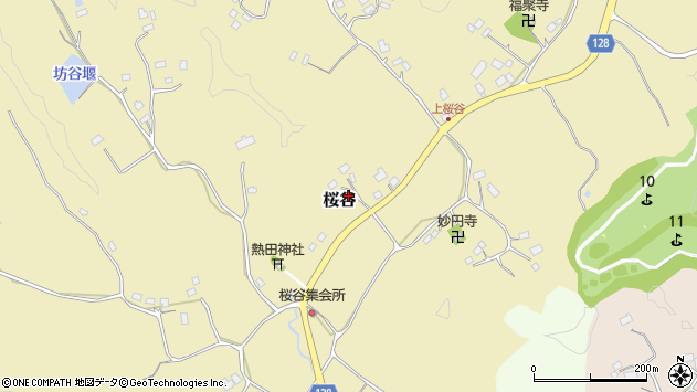 〒297-0218 千葉県長生郡長柄町桜谷の地図