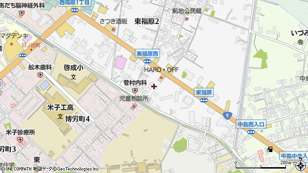 〒683-0802 鳥取県米子市東福原の地図