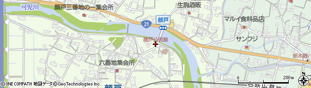 顔戸公民館周辺の地図