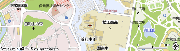 島根県立松江商業高等学校　体育職員室周辺の地図