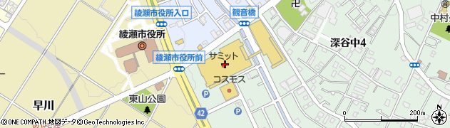 ポニークリーニング綾瀬タウンヒルズ店周辺の地図