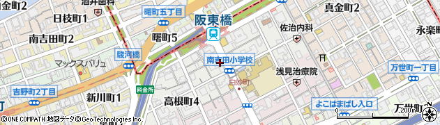神奈川県横浜市南区高根町周辺の地図