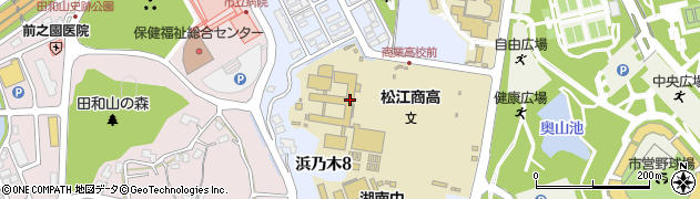 島根県立松江商業高等学校周辺の地図