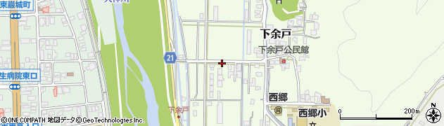 鳥取県倉吉市下余戸周辺の地図