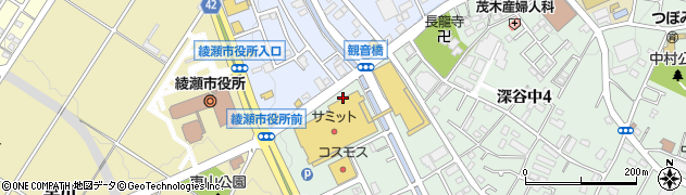 神奈川県綾瀬市深谷周辺の地図