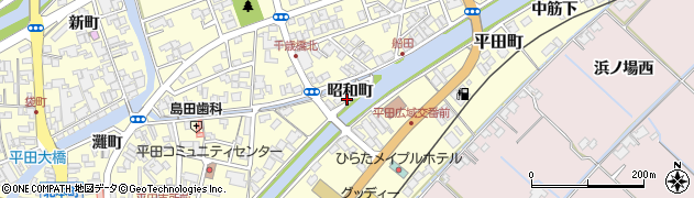 島根県出雲市平田町昭和町周辺の地図