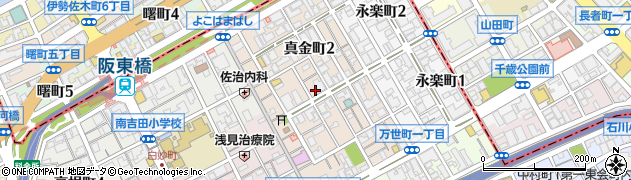 神奈川県横浜市南区真金町周辺の地図