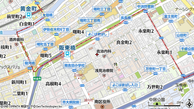 〒232-0022 神奈川県横浜市南区高根町の地図