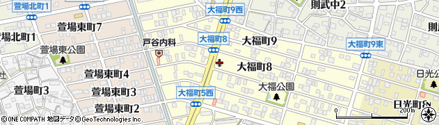 岐阜大福郵便局 ＡＴＭ周辺の地図