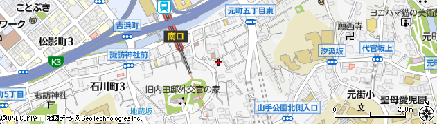 神奈川県横浜市中区石川町1丁目34周辺の地図