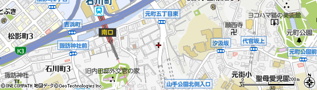 神奈川県横浜市中区石川町1丁目25周辺の地図
