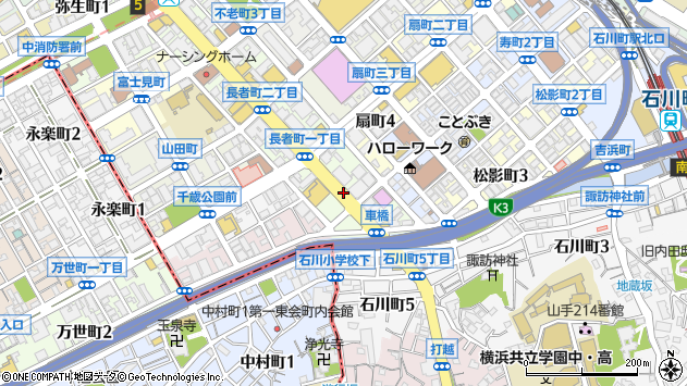 〒231-0033 神奈川県横浜市中区長者町の地図