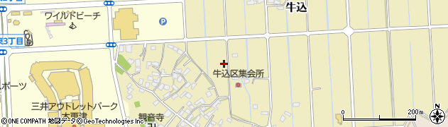 千葉県木更津市牛込周辺の地図