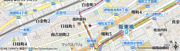 横浜銀行阪東橋支店 ＡＴＭ周辺の地図