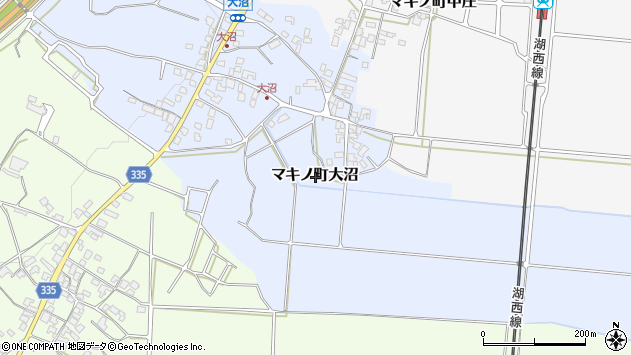 〒520-1824 滋賀県高島市マキノ町大沼の地図