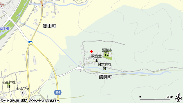 〒526-0213 滋賀県長浜市醍醐町の地図