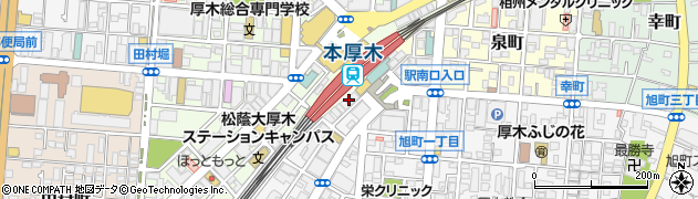 松屋 本厚木南口店周辺の地図