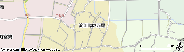鳥取県米子市淀江町中西尾周辺の地図