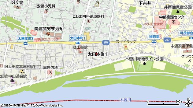 〒505-0042 岐阜県美濃加茂市太田本町の地図