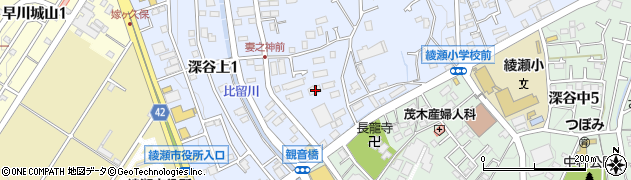 神奈川県綾瀬市深谷上6丁目3-3周辺の地図