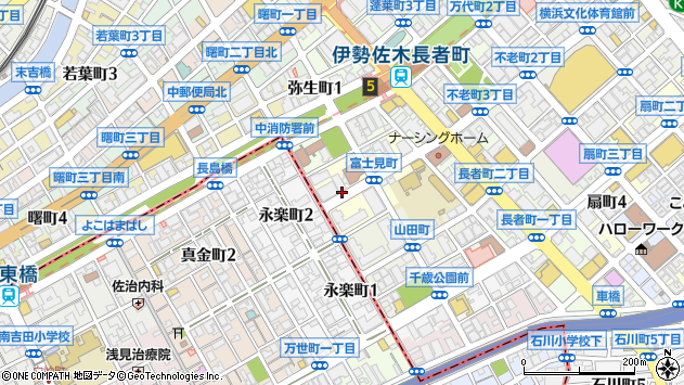 〒231-0037 神奈川県横浜市中区富士見町の地図