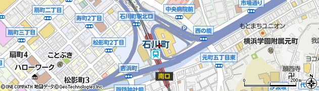 神奈川県横浜市中区吉浜町周辺の地図