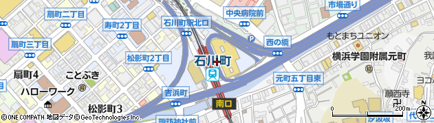 神奈川県横浜市中区吉浜町周辺の地図