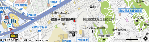 元町百段公園周辺の地図