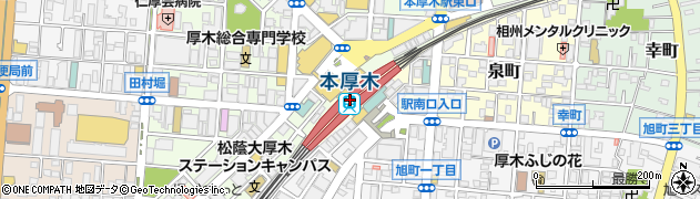 神奈川県厚木市周辺の地図