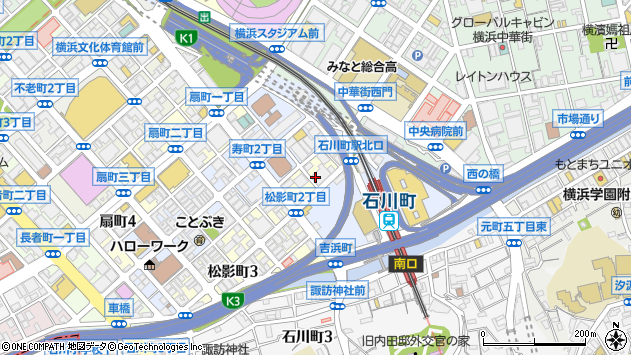 〒231-0025 神奈川県横浜市中区松影町の地図