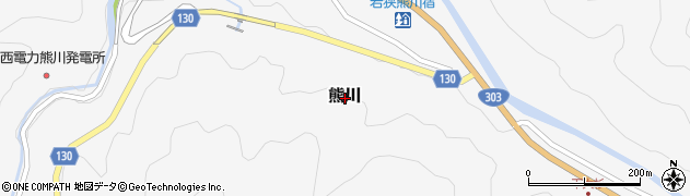 福井県三方上中郡若狭町熊川周辺の地図