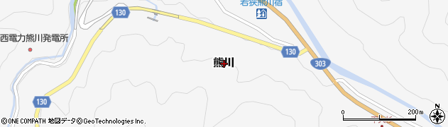 福井県若狭町（三方上中郡）熊川周辺の地図