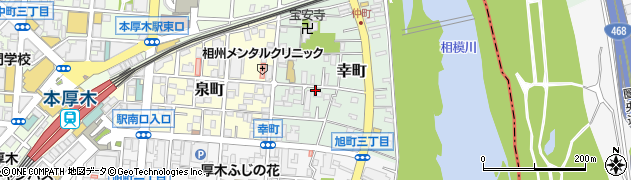 神奈川県厚木市幸町周辺の地図