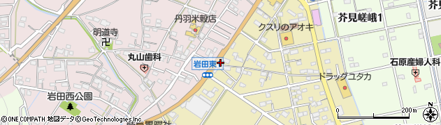 岩田周辺の地図